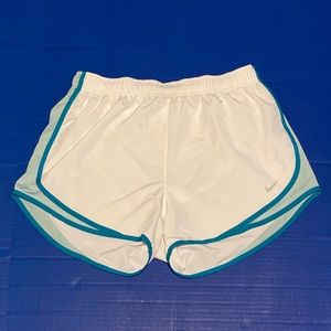 White nike running shorts